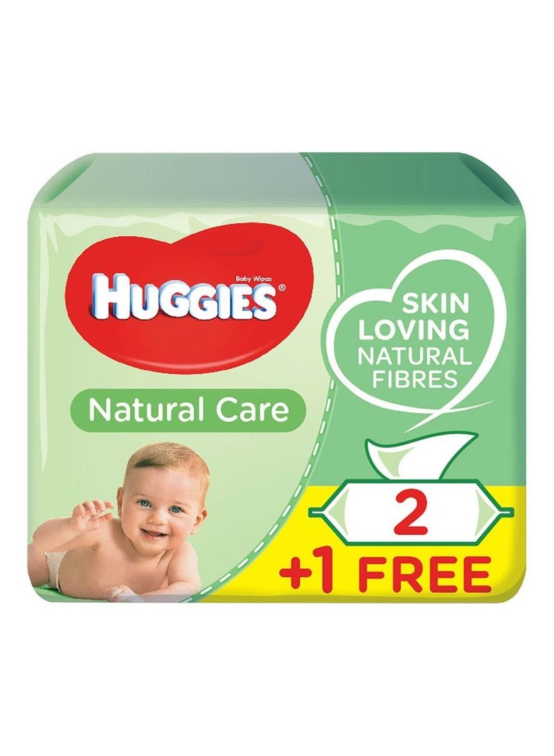 هجيز Huggies الطفل يمسح ALOE فيرا، 2 +1 مجانا، 56s × 3 (168 مناديل) - Image 2